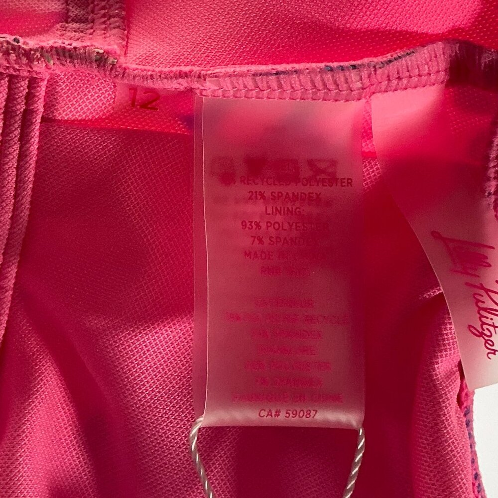 NWT Lilly Pulitzer Standard Cashel Women's Size 12 Pink/Blue One-Piece Swimsuit - Picture 4 of 4